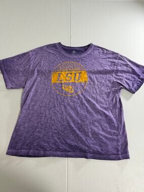 LSU Tigers Geaux Tigers T-Shirt Mens 2XL Purple Tie Dye Wash Knights Apparel